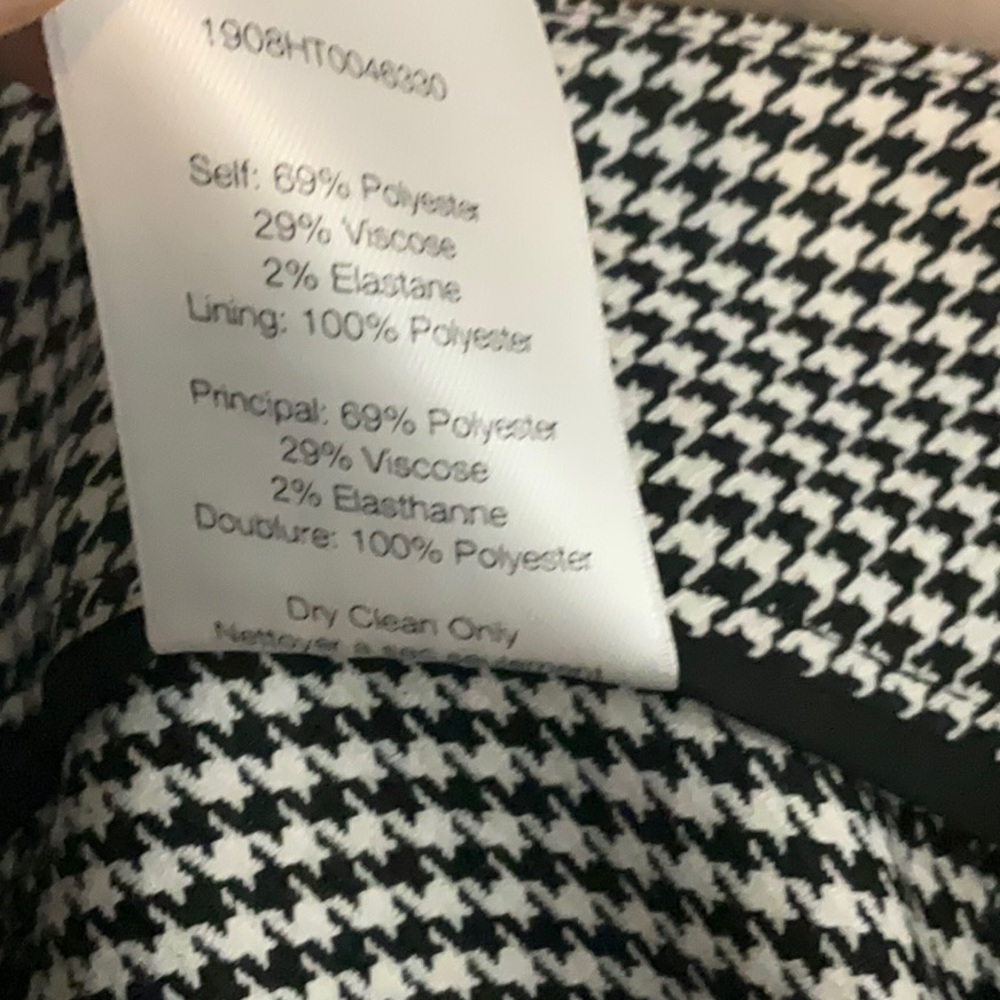 Veronica Beard Black and White Checkered Flare Pants - Picture 7 of 7